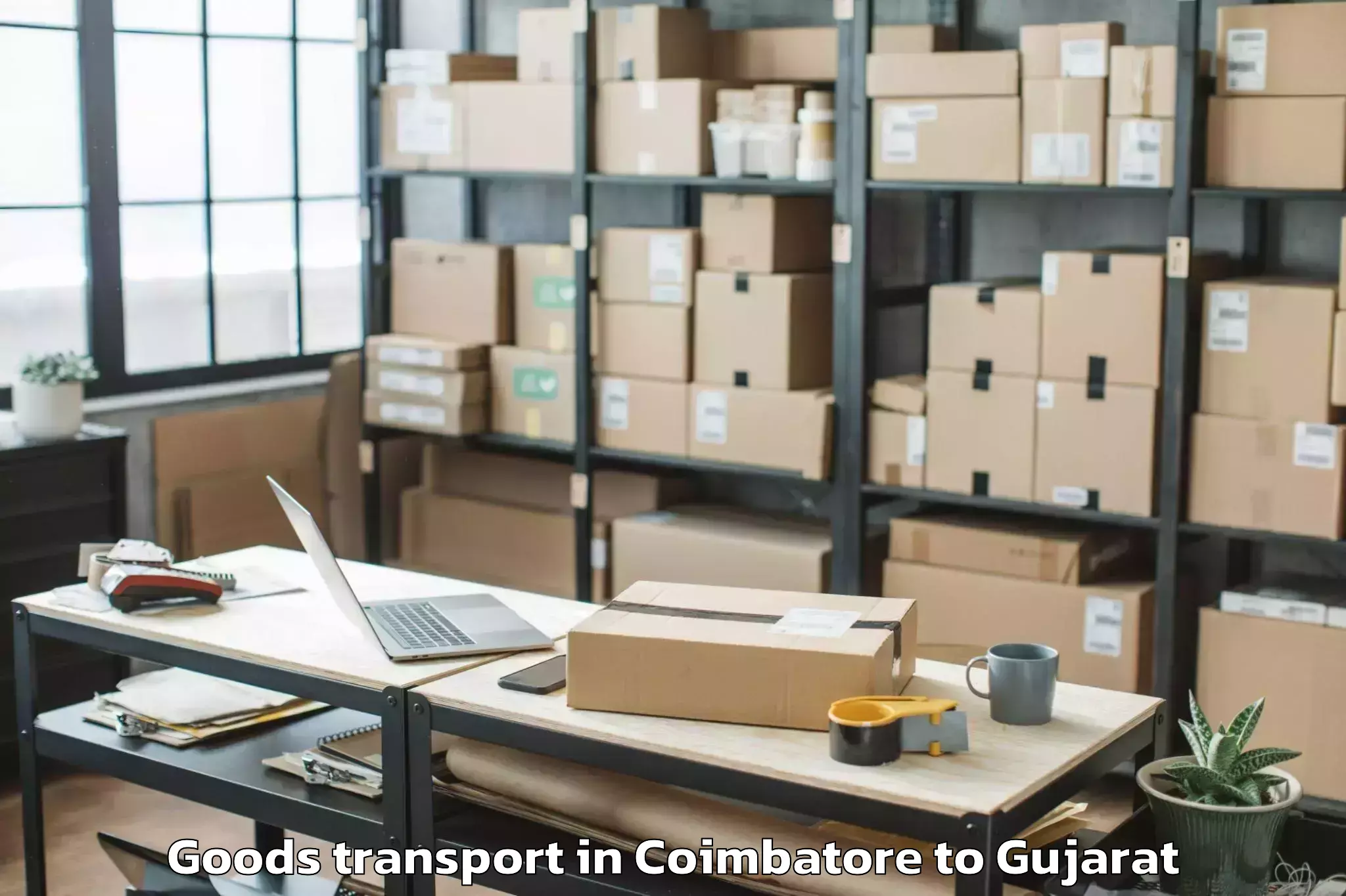 Quality Coimbatore to Pardi Goods Transport